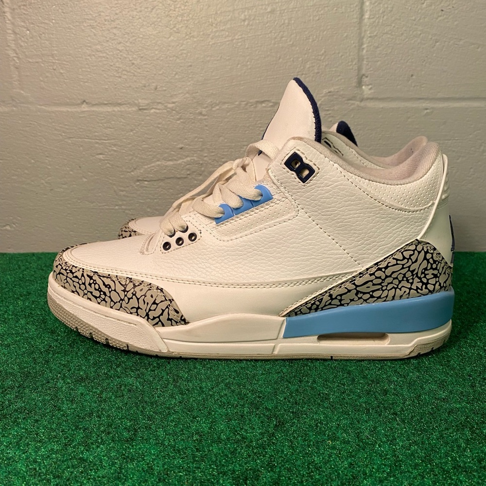 Jordan Men's White Light Blue Cement Athletic Shoes